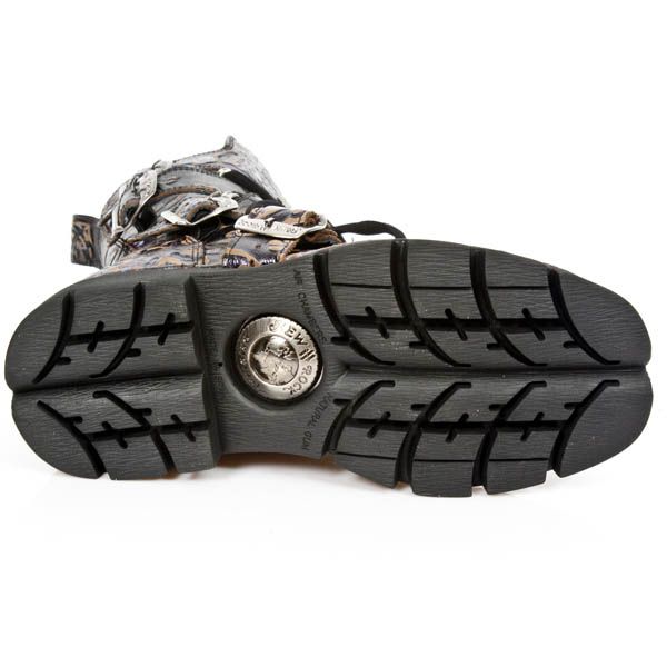  M.1473-S41 VINTAGE FLOWER LILA, PLANING NEGRO SIN COMFORT PL New Rock M.1473-S41  7