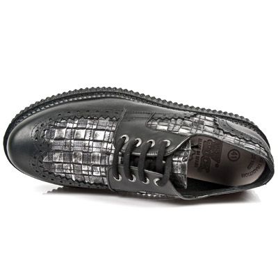  M.2414-C1 ITALI NEGRO TRENZADO BOX PLAMANE CREEPER NEGRO MAT New Rock M.2414-C1  8