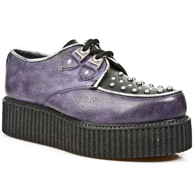  M.2416-C1 ARCILLA LILA ITALI NEGRO BOX PLANE CREEPER NEGRO  Email to a Friend  Review New Rock M.2416-C1  2