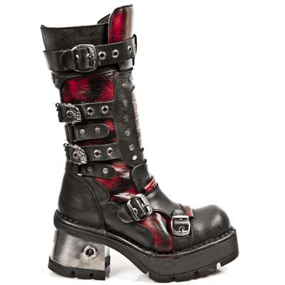  M.1021-R2 ITALI NEGRO, PULIK ROJO, PLANING NEGRO M8 ACERO New Rock M.1021-R2  2