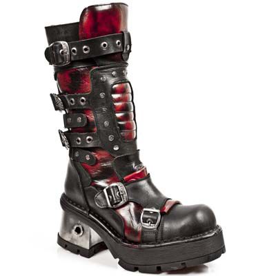  M.1021-R2 ITALI NEGRO, PULIK ROJO, PLANING NEGRO M8 ACERO New Rock M.1021-R2  3