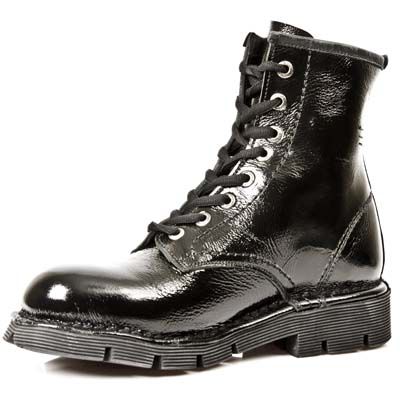  M.1458-C2 CHAROL ARRUGADO NEGRO, PLANING NEGRO SIN New Rock M.1458-C2  5