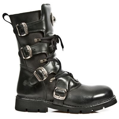Ботинки M.1473B-C1 ITALI NEGRO ANTIK NEGRO PLANING NEGRO SIN COMFORT New Rock M.1473B-C1 Изображение 1