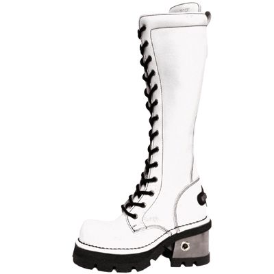 Сапоги M.236-R1 CHAROL ARRUGADO BLANCO PLANING NEGRO M8 ACERO New Rock M.236-R1 Изображение 1