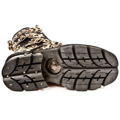  M.373-C43 ITALI NEGRO LEOPARDO PELO MARRON PLANING NEGRO NEW New Rock M.373-C43  7