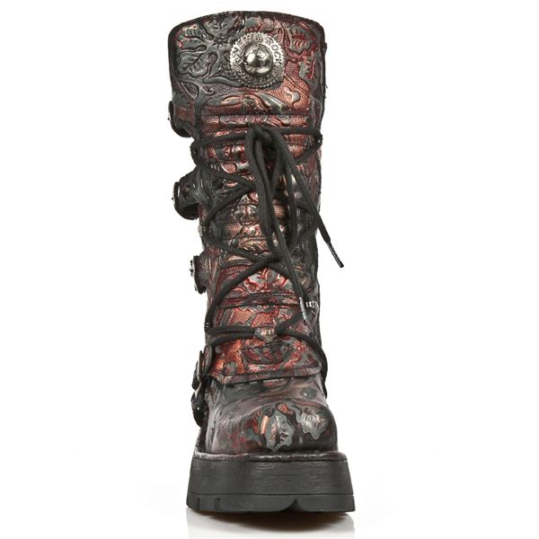  M.373-QS1 VINTAGE FLOWER ROJO, PLANING NEGRO M8 ACERO New Rock M.373-QS1  4