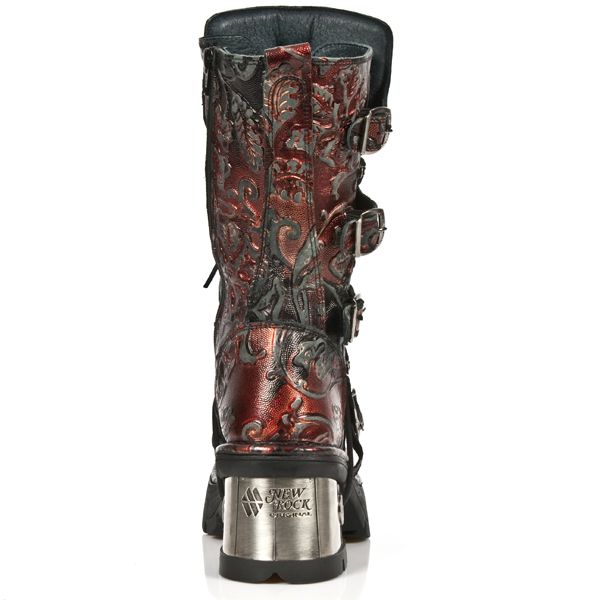  M.373-QS1 VINTAGE FLOWER ROJO, PLANING NEGRO M8 ACERO New Rock M.373-QS1  6