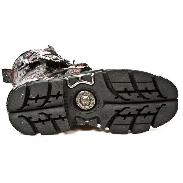  M.391-S6 VINTAGE FLOWER ROJO, REACTO NEGRO TOBERAS New Rock M.391-S6  7