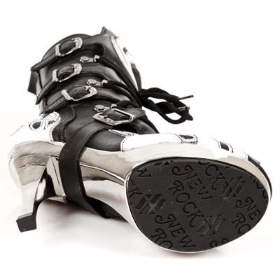  M.5291-S13 ITALI NEGRO BOX BLANCO PL ACERO TACON AGUJA New Rock M.5291-S13  7