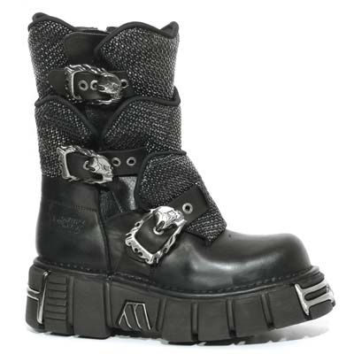  740 ITALI NEGRO GOMA PUNTOS NOMADA NEGRO TOWER NEGRO ACERO New Rock M.740-C1  1