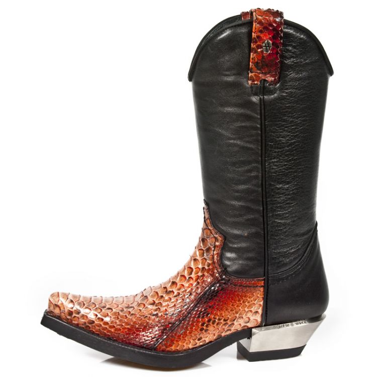  M.7800PT-S1 PYTHON RETICULATUS ORANGE, NOMADA NEGRO, WEST New Rock M.7800PT-S1  1
