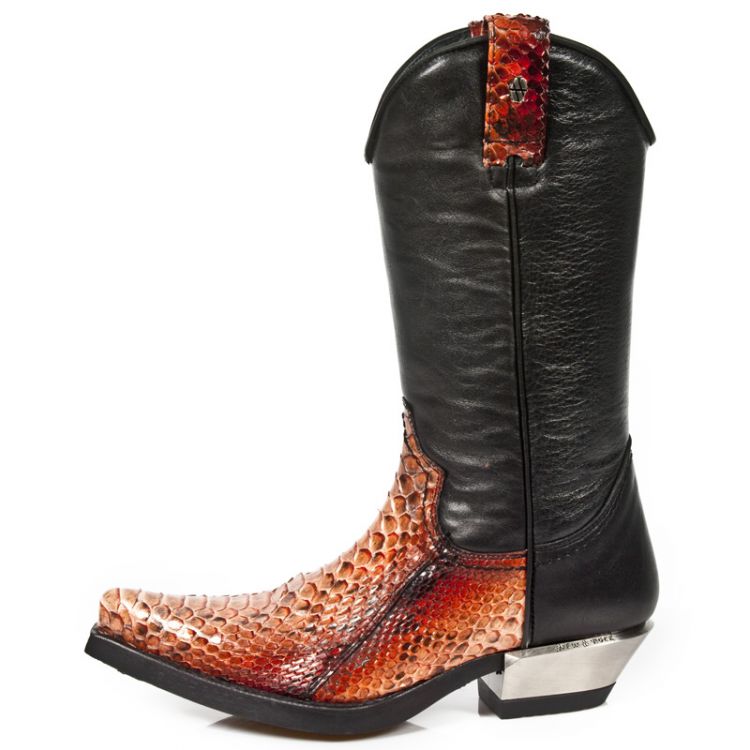  M.7800PT-S1 PYTHON RETICULATUS ORANGE, NOMADA NEGRO, WEST New Rock M.7800PT-S1  2