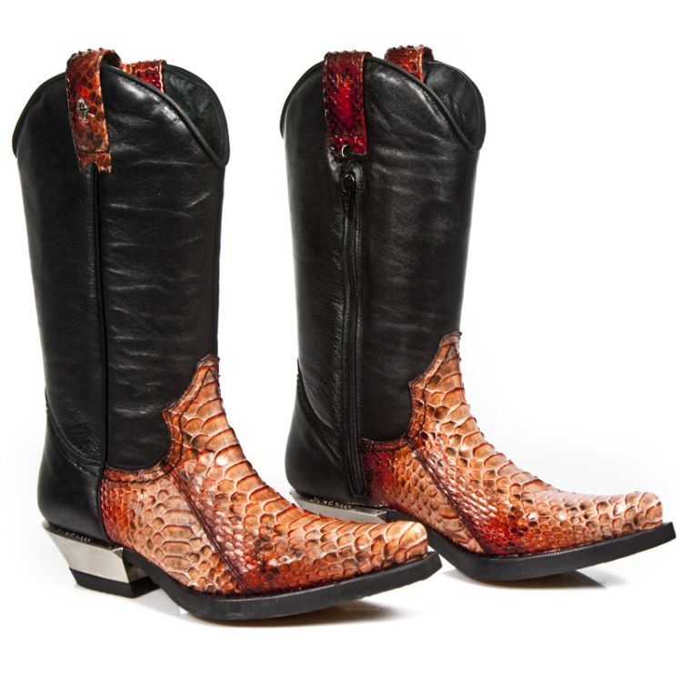  M.7800PT-S1 PYTHON RETICULATUS ORANGE, NOMADA NEGRO, WEST New Rock M.7800PT-S1  10