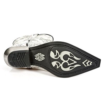  M.7802-C6 PITON BLANCO NEGRO WEST NEGRO ACERO TACON ACERO New Rock M.7802-C6  7