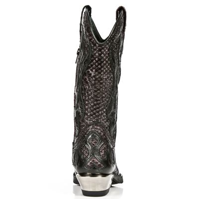 M.7921-C15 NOMADA NEGRO SERPENTE MAKI LILA WEST NEGRO ACERO New Rock M.7921-C15  6