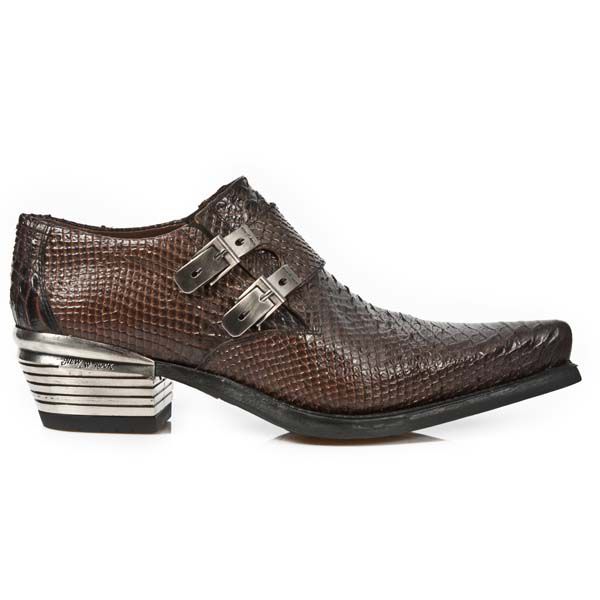  M.7934-C7 PITON MARRON WEST NEGRO ACERO TACON DALLAS ACERO New Rock M.7934-C7  2
