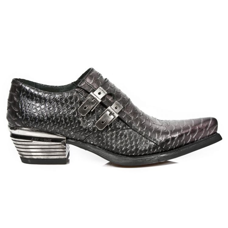  M.7934PT-C3 SERPENTE MAKI LILA WEST NEGRO ACERO TACON DALLAS New Rock M.7934PT-C3  1
