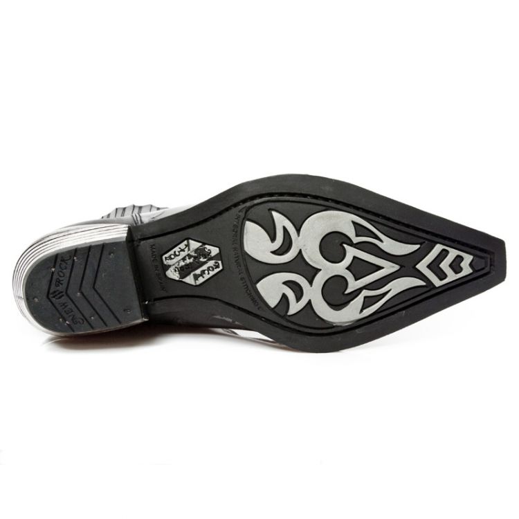  M.7953PT-S1 GRABADO BULL NEGRO-PLATA, WEST NEGRO ACERO T.DAL New Rock M.7953PT-S1  7