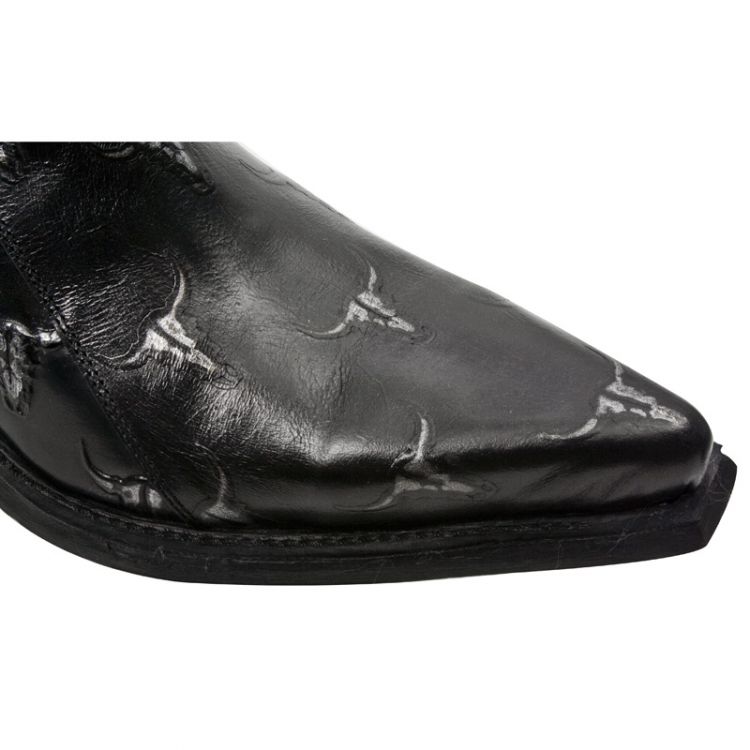  M.7953PT-S1 GRABADO BULL NEGRO-PLATA, WEST NEGRO ACERO T.DAL New Rock M.7953PT-S1  11