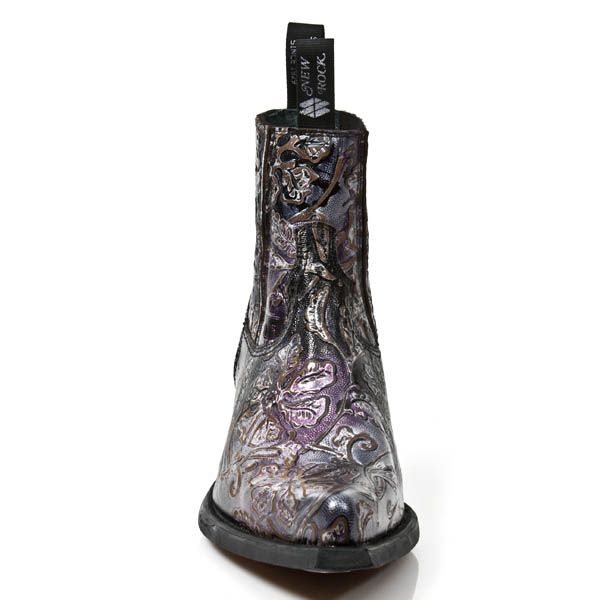  M.7953-S23 VINTAGE FLOWER LILA, VEST NEGRO-ACERO, T.ACERO New Rock M.7953-S23  4
