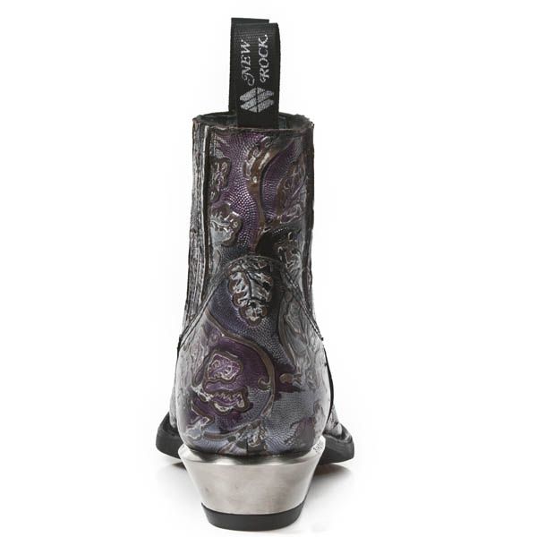 M.7953-S23 VINTAGE FLOWER LILA, VEST NEGRO-ACERO, T.ACERO New Rock M.7953-S23  6