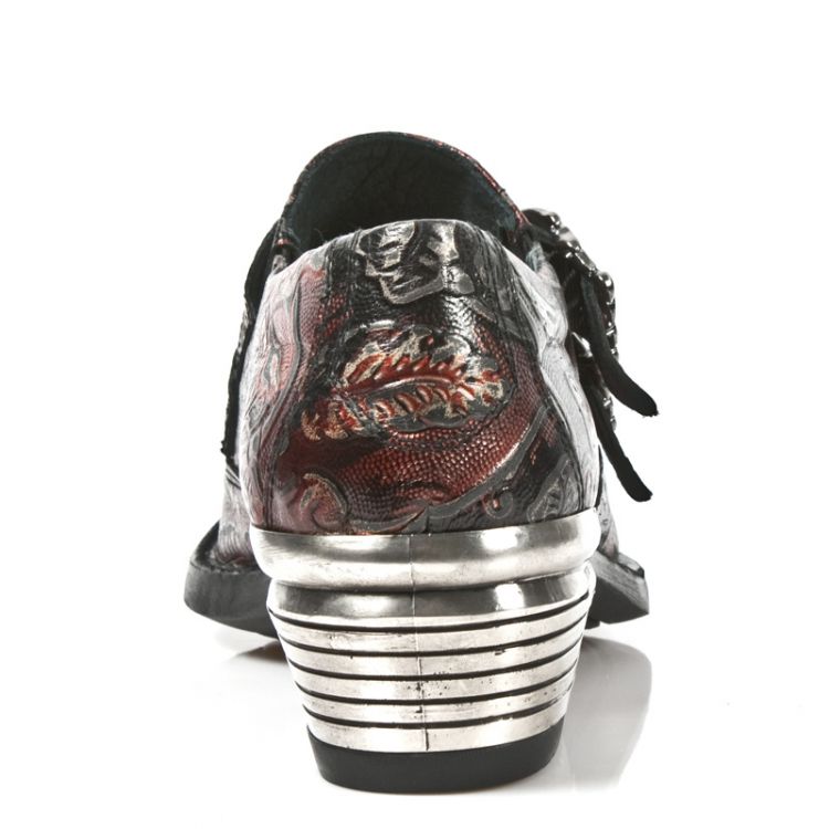  M.7960-S4 VINTAGE FLOWER ROJO, WEST NEGRO ACERO T.DALLAS New Rock M.7960-S4  6