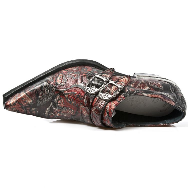  M.7960-S4 VINTAGE FLOWER ROJO, WEST NEGRO ACERO T.DALLAS New Rock M.7960-S4  8
