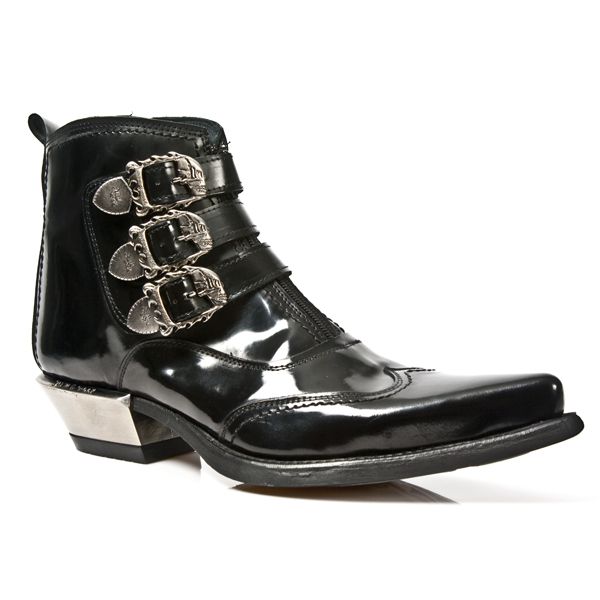 M.7971-S1 ANTIK PULIDO NEGRO, WEST NEGRO ACERO New Rock M.7971-S1  3