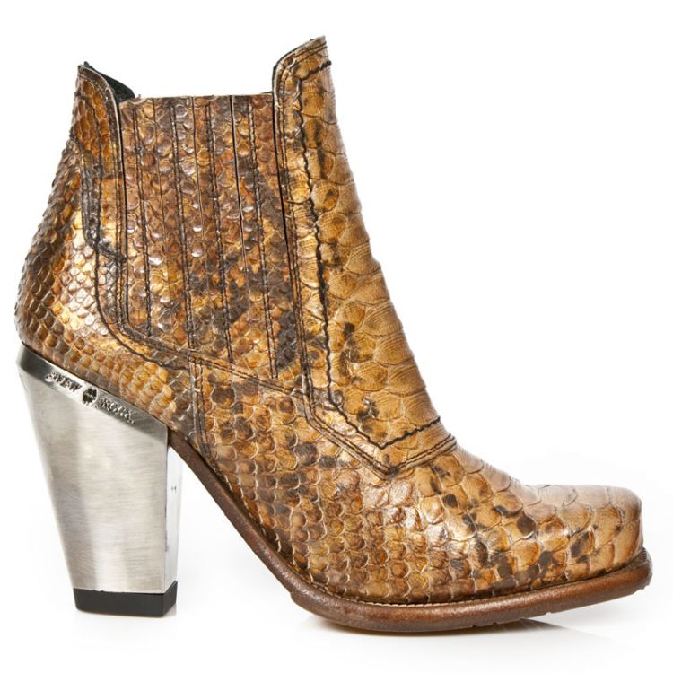 M.7973-R100 SERPENTE CUERO SUELA SPAY MIEL CERCO CUERO T BUL New Rock M.7973-R100  1