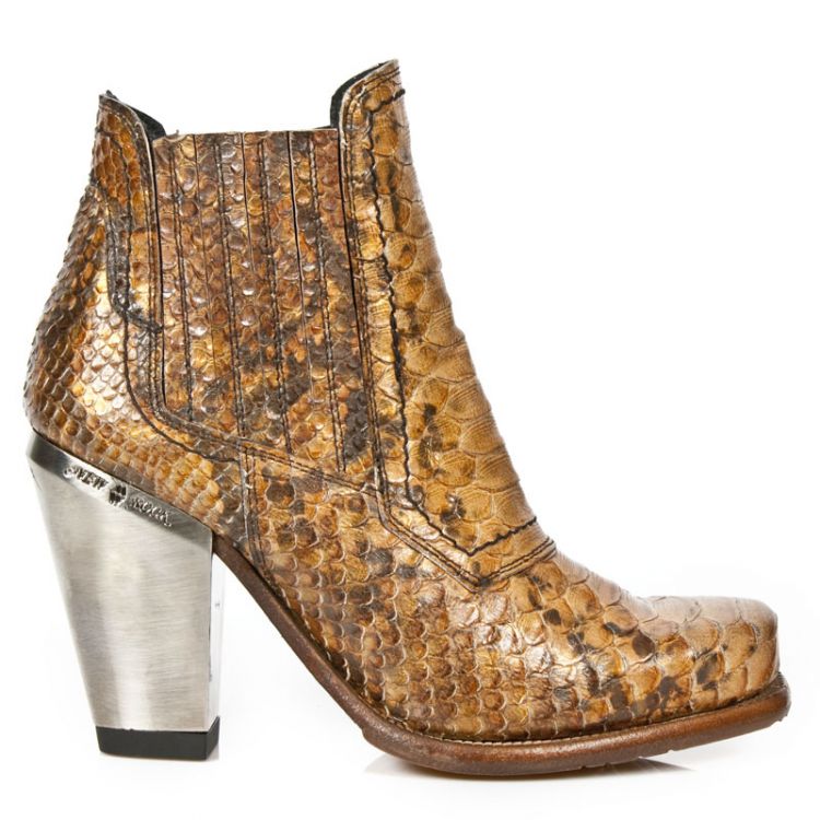  M.7973-R100 SERPENTE CUERO SUELA SPAY MIEL CERCO CUERO T BUL New Rock M.7973-R100  2