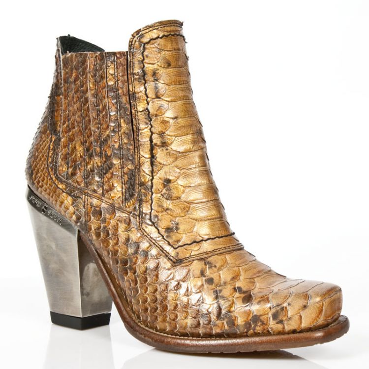  M.7973-R100 SERPENTE CUERO SUELA SPAY MIEL CERCO CUERO T BUL New Rock M.7973-R100  3