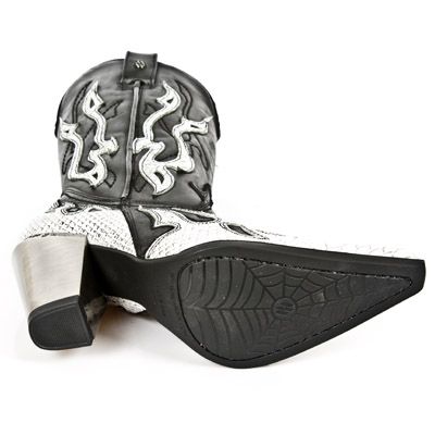  M.7982-C5 PITON METAL BLANCO ITALI NEGRO BULL NEGRO T BULL A New Rock M.7982-C5  7