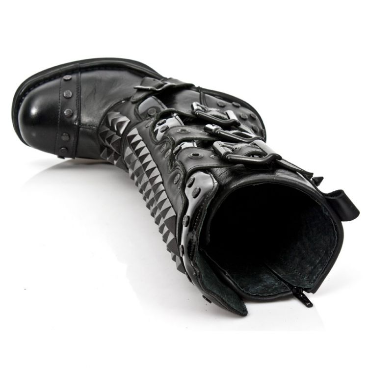  M.8342-C8 ITALI NEGRO, NOMADA NEGRO, CHAROL NEGRO, SKULL OXI New Rock M.8342-C8  8