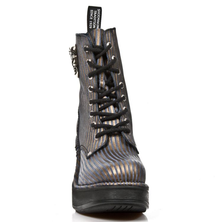  M.8358-R9 VISCONTE AZUL ORO PL NEGRO NRK TACON SKULL ACERO New Rock M.8358-R9  4