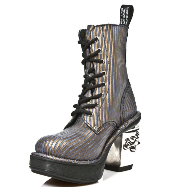  M.8358-R9 VISCONTE AZUL ORO PL NEGRO NRK TACON SKULL ACERO New Rock M.8358-R9  5