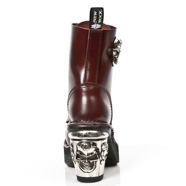  M.8358 ANTIK VINO, PLATAFORMA NEGRO NRK TACON SKULL ACERO New Rock M.8358-S2  6