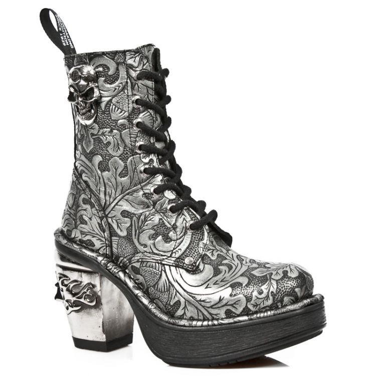  M.8358-S4 OAKNUTS GRAFITO-PLATA, PLATAF.NEGRO TACON SKULL AC New Rock M.8358-S4  3