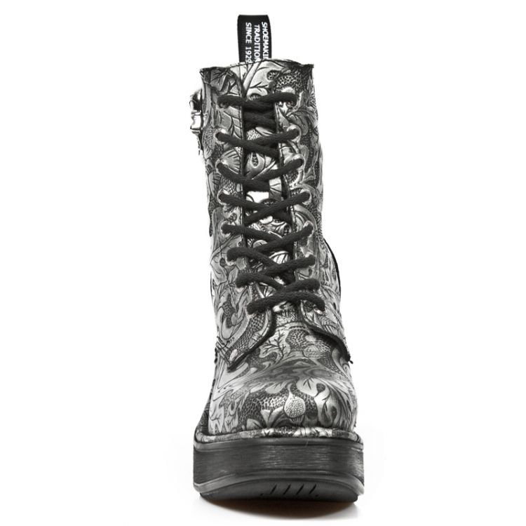  M.8358-S4 OAKNUTS GRAFITO-PLATA, PLATAF.NEGRO TACON SKULL AC New Rock M.8358-S4  4