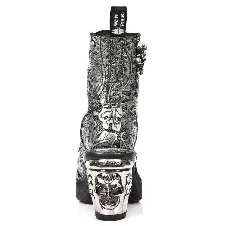 M.8358-S4 OAKNUTS GRAFITO-PLATA, PLATAF.NEGRO TACON SKULL AC New Rock M.8358-S4  6
