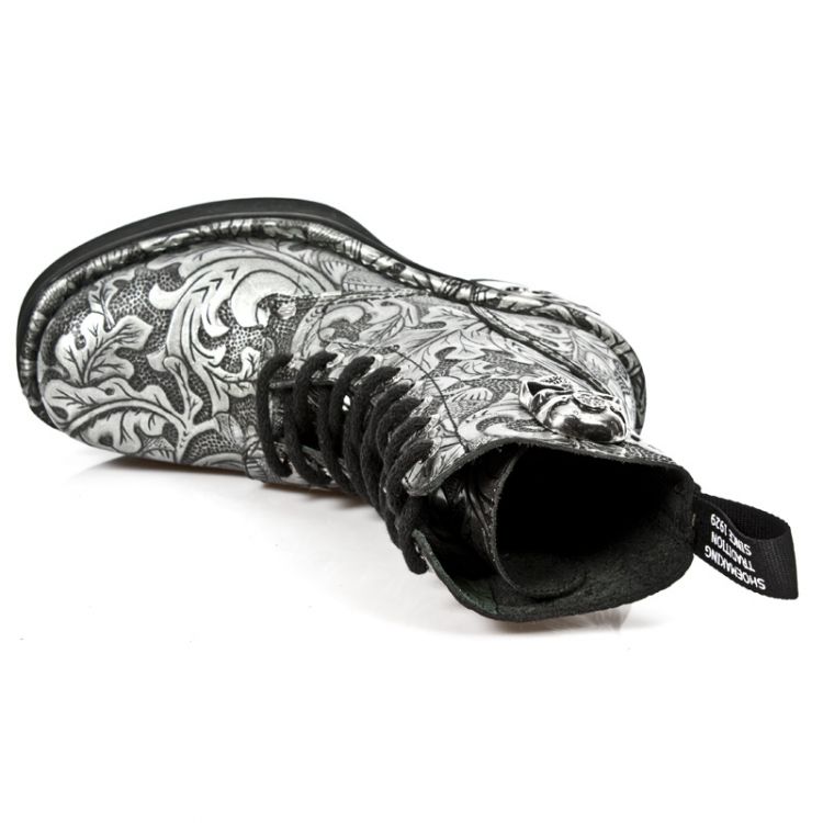  M.8358-S4 OAKNUTS GRAFITO-PLATA, PLATAF.NEGRO TACON SKULL AC New Rock M.8358-S4  8