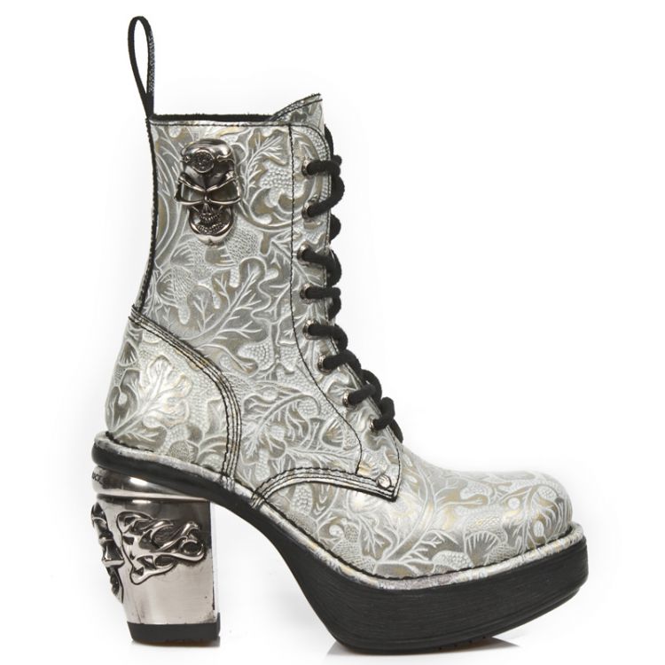  M.8358-S5 OAKNUTS BLANCO-ORO, PLATAF NEGRO TACON SKULL ACERO New Rock M.8358-S5  1