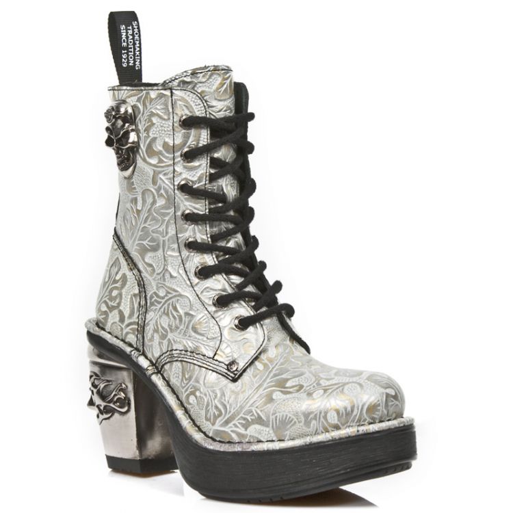  M.8358-S5 OAKNUTS BLANCO-ORO, PLATAF NEGRO TACON SKULL ACERO New Rock M.8358-S5  3
