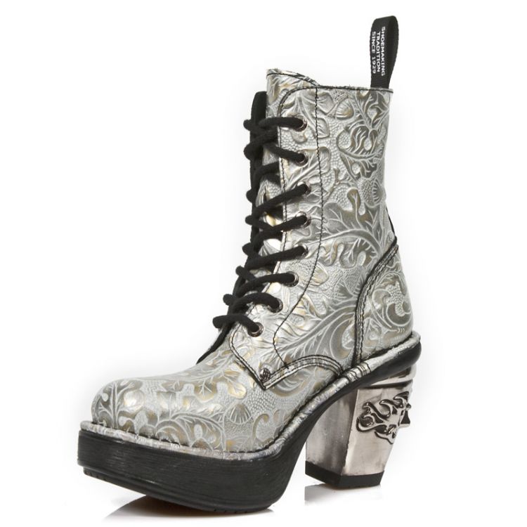  M.8358-S5 OAKNUTS BLANCO-ORO, PLATAF NEGRO TACON SKULL ACERO New Rock M.8358-S5  5