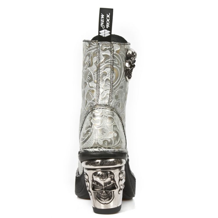  M.8358-S5 OAKNUTS BLANCO-ORO, PLATAF NEGRO TACON SKULL ACERO New Rock M.8358-S5  6