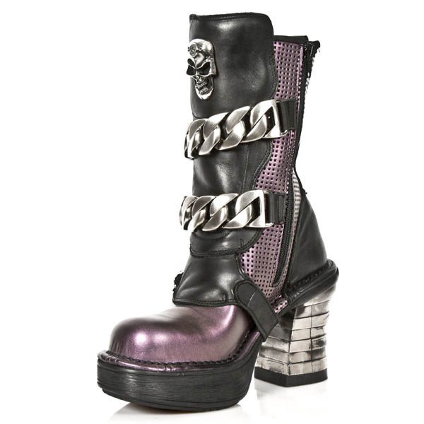  M.8360-C2 ANTIK LILA ITALI NEGRO PERFORADO CUADR PL NEGRO NR New Rock M.8360-C2  5