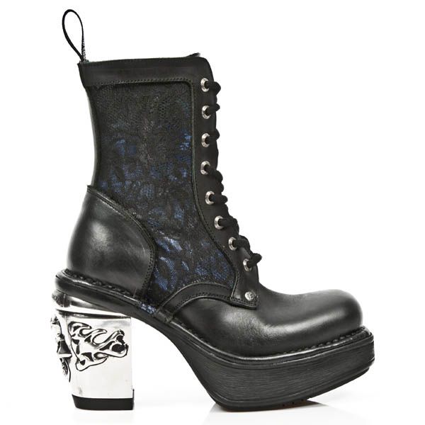  M.8363-C5 ITALI NEGRO BOX AZUL METAL ENCAJE 54 PL NRK SKULL New Rock M.8363-C5  2