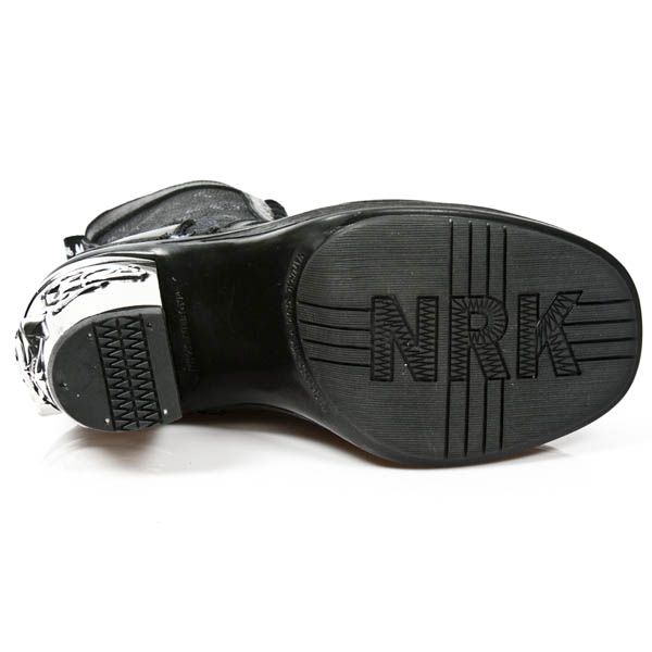  M.8363-C5 ITALI NEGRO BOX AZUL METAL ENCAJE 54 PL NRK SKULL New Rock M.8363-C5  7
