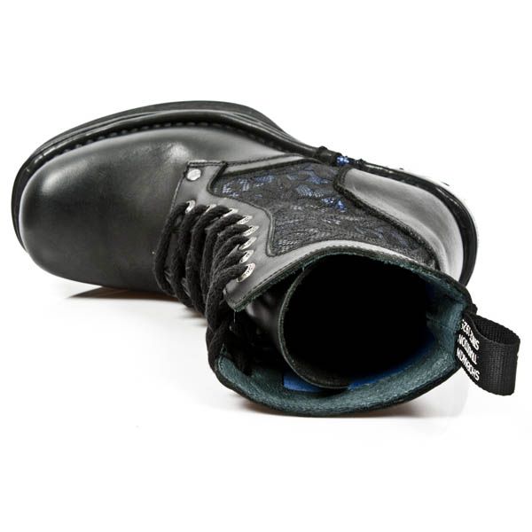  M.8363-C5 ITALI NEGRO BOX AZUL METAL ENCAJE 54 PL NRK SKULL New Rock M.8363-C5  8