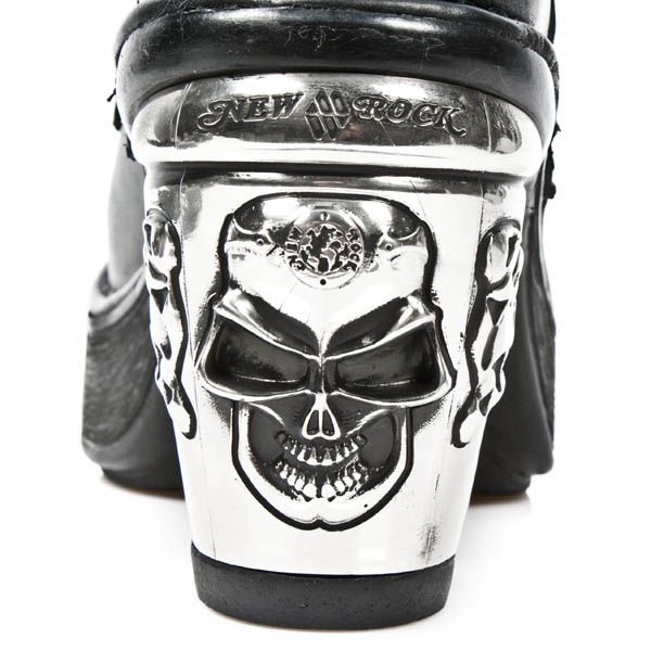  M.8363-C5 ITALI NEGRO BOX AZUL METAL ENCAJE 54 PL NRK SKULL New Rock M.8363-C5  9