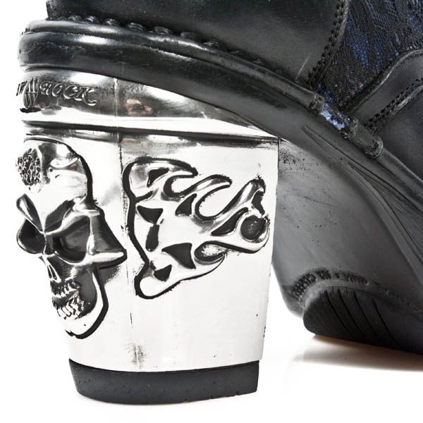  M.8363-C5 ITALI NEGRO BOX AZUL METAL ENCAJE 54 PL NRK SKULL New Rock M.8363-C5  10